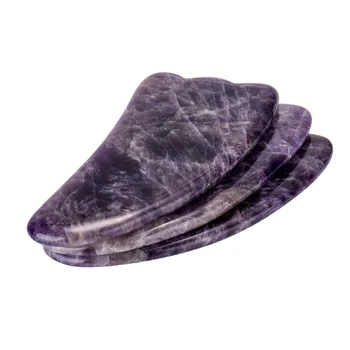 

Amethyst Jade Guasha Board Natural Stone Scraper Chinese Gua Sha Tools For Face Neck Back Body Acupuncture Pressure Therapy