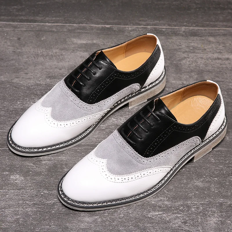 Scarpe Oxford Uomo Scarpe Brogue Stringate Bullock Business Abito Da Sposa Scarpe Uomo Scarpe Formali