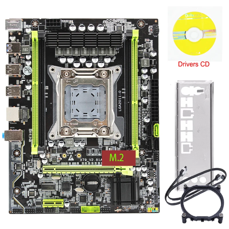 X79 motherboard LGA 2011 M 2 NVME support 64GB Memory X79 V2 81A Motherboard SSD suporte 1