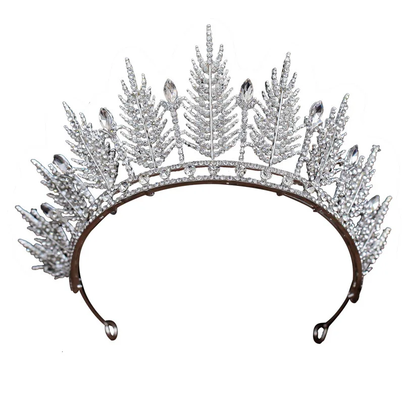 Vintage Crown Wedding Hair Accessories Big Tiara Wedding Crowns And Tiaras Princess Diadem Women Hair Jewelry