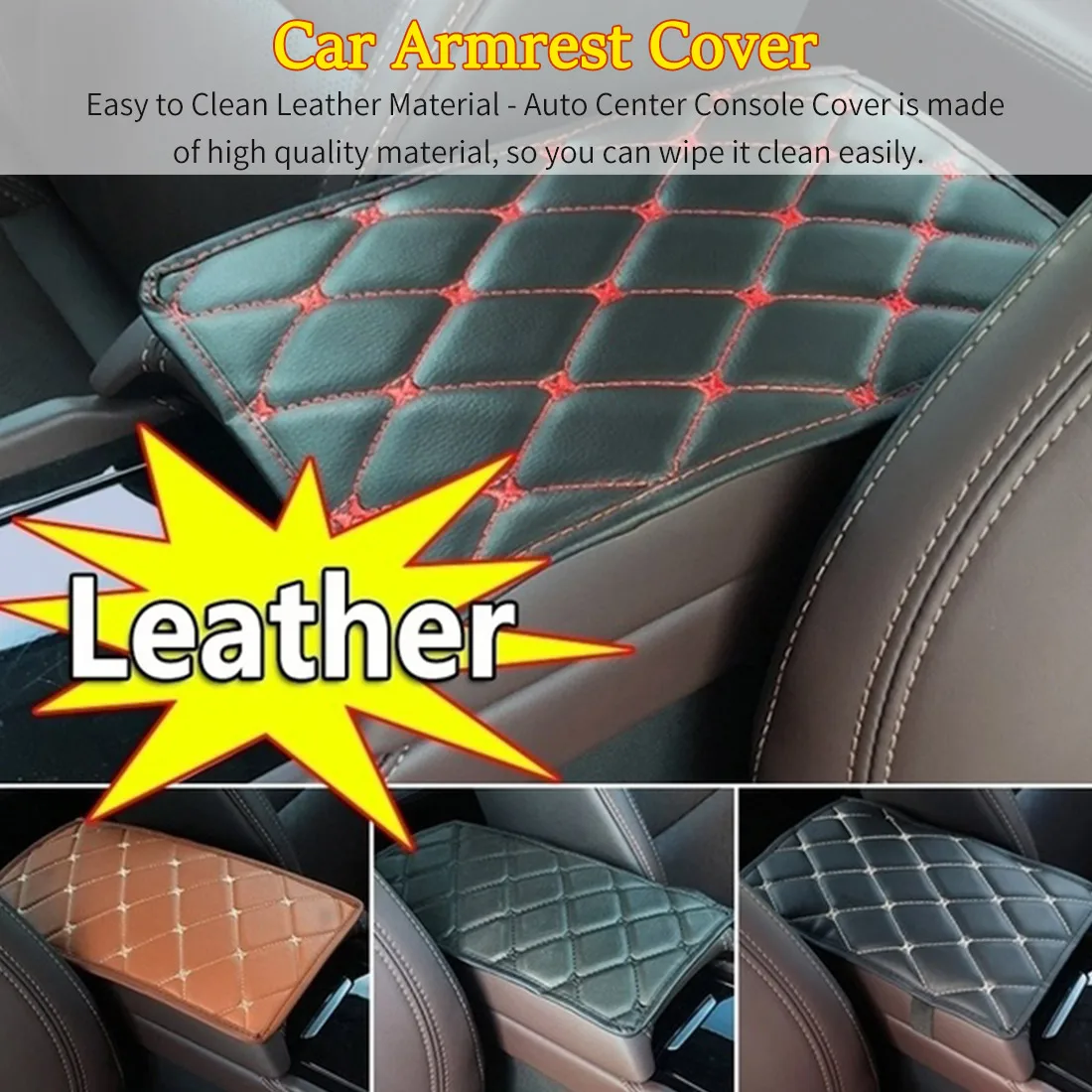 

Car Armrest Mat Dust-proof Cushion Cover Car Seat Cover Anti-fatigue Car Armrest Mat Car Armrest Cover Soft Leather Anti-fatigue