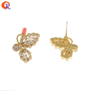 

Cordial Design 50Pcs 10*15MM Rhinestone Earrings Stud/Butterfly Shape/Imitation Pearl/Jewelry Accessories/DIY Earring Findings