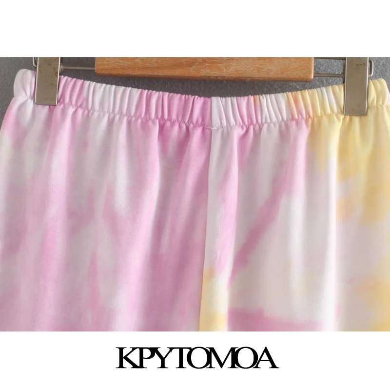 KPYTOMOA/женские модные брюки с принтом в виде галстука красителя винтажные уличные