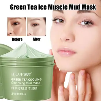 

Maidailin Green Tea Smooth Skin Cleaning Mud Film 100G Moisturizing Repair Smear Facemask Ice Cream Green Tea Mud Film