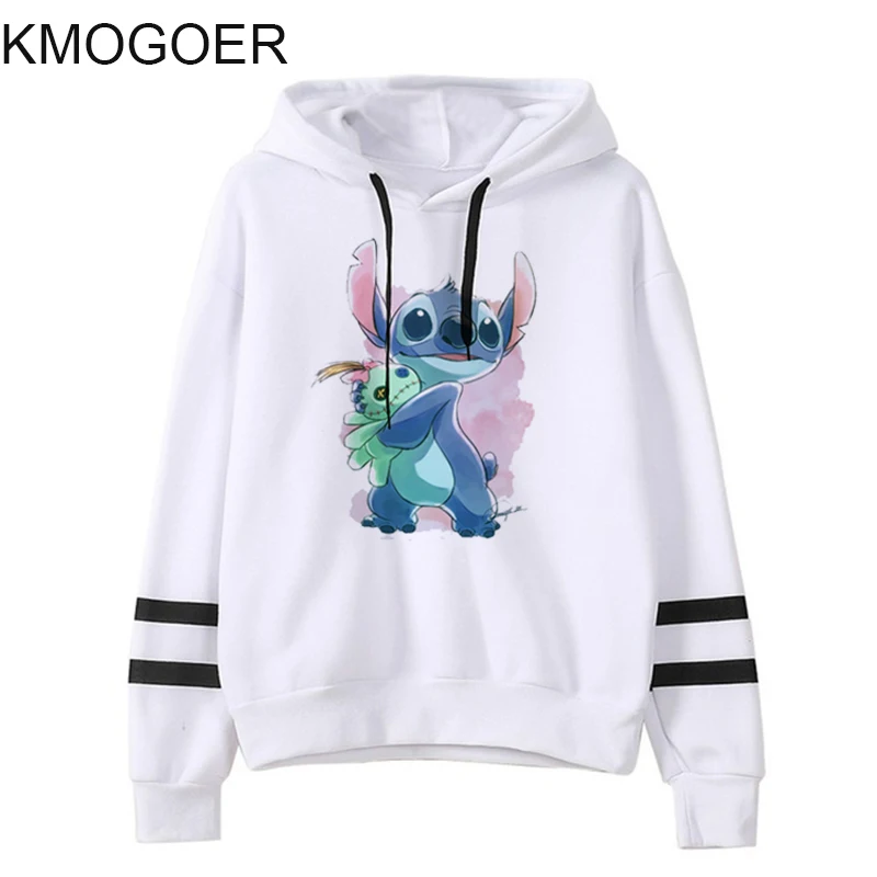 Толстовка с капюшоном в стиле милого аниме Lilo Stitch Ladiy Girl пуловер Kpop женская одежда женские толстовки с капюшоном в стиле Харадзюку
