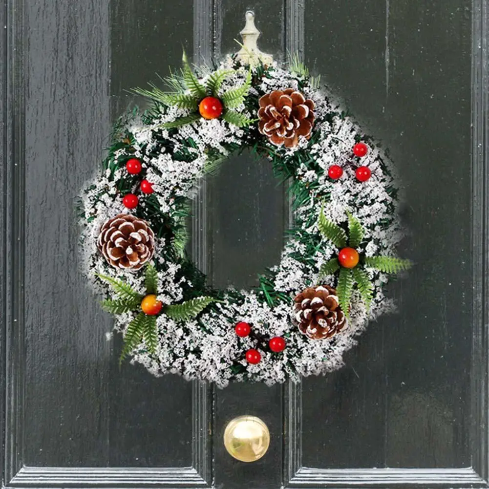 Рождественский венок-украшение ручной работы рождественская ель венок для дома на открытом воздухе передняя дверь деревья Декор подвесные украшения# SO