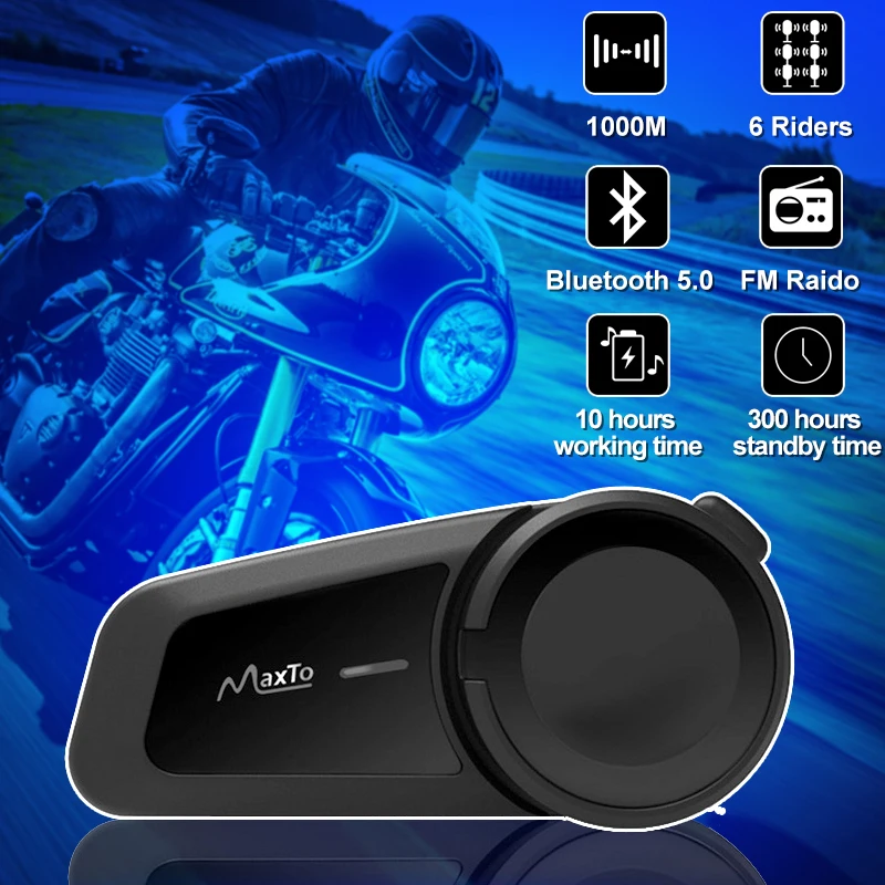 VCOROS New Upgraded Version Voice Prompt M2 Wireless Motorcycle Helmet Bluetooth Headset Real-time Multiplayer Group Intercom | Автомобили