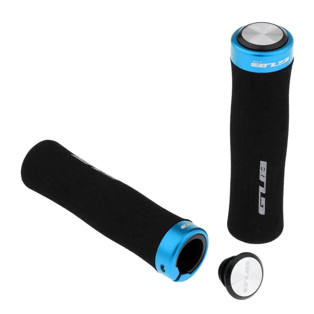 1 Pair of Bike Anti-slip Handle Grips Lockable MTB Mountain Bike Bicycle Cycling Sponge Handlebar Grip Cycling Accessories