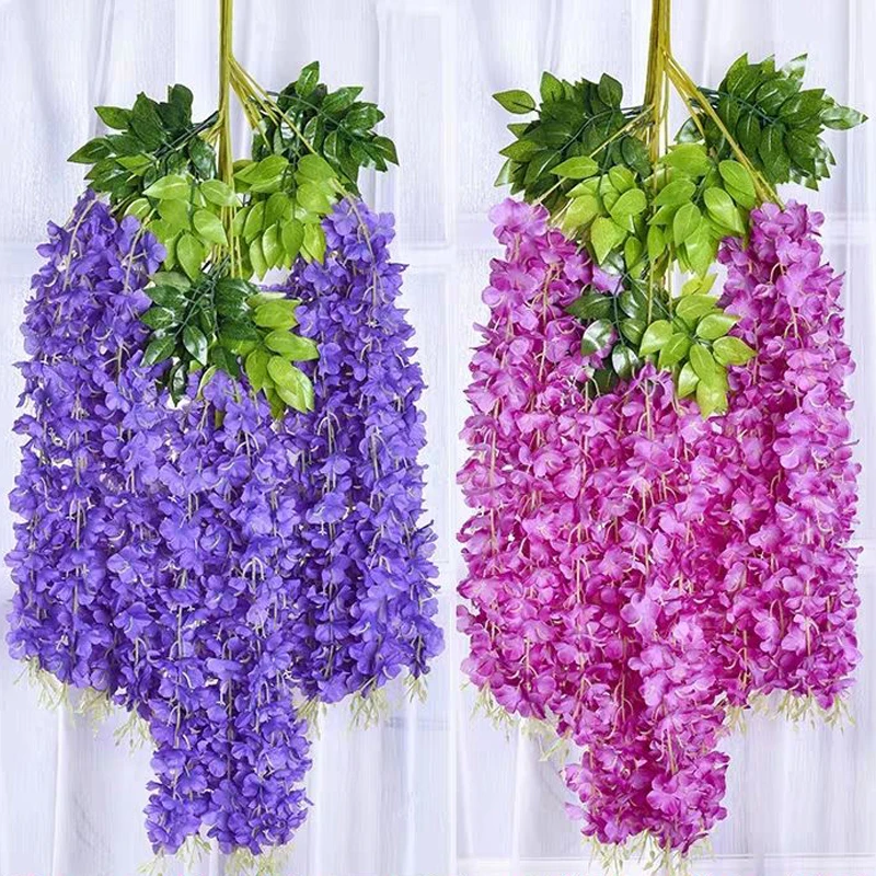 95cm Artificial Flower Garland Silk Rose Ivy Vine Fake Plants Rattan For  Wedding Home Garden Hanging Decor Birthday Party Supply - AliExpress