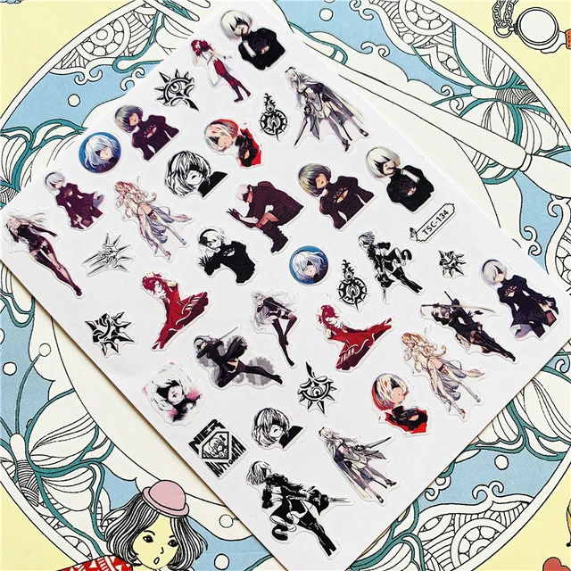 TSC-293 TSC-287 Japanese cartoon anime clown character 3D Back glue Nail Art Stickers Decals Sliders Nail ornament decoration TSC-134 N