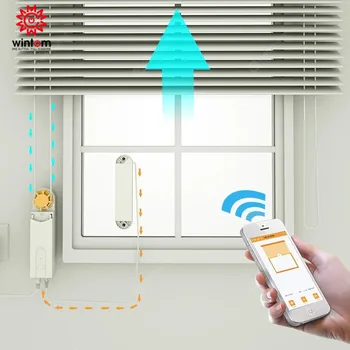 

Automatic DIY Smart Motorized Chain Roller Blinds Drive Motor Powered By Solar Panel and Charger Build-in Bluetooth APP Control