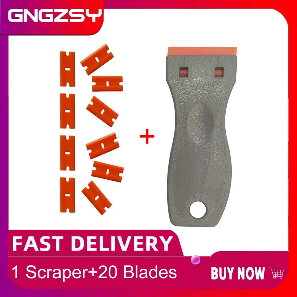 Plastic Old Film Glue Razor Scraper Snow Ice Shovel Air Remover Car