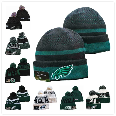 Men's and women's embroidered knitted boundless football knitted hat, warm in winter, brand, fashion, EAGLES， snapback, hip hop best beanies