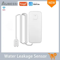 Aubess Tuya WIFI Water Leakage Sensor Independent Leak Alarm Detector Flood Alert Overflow Smart App Home Security System