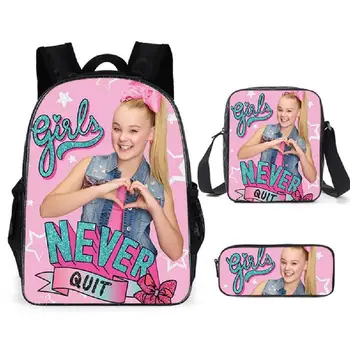 

3pcs/set School Bag Set Superstar JOJO Siwa Girl Backpack Custom Schoolbags for Teenage Boys Students Bag Back