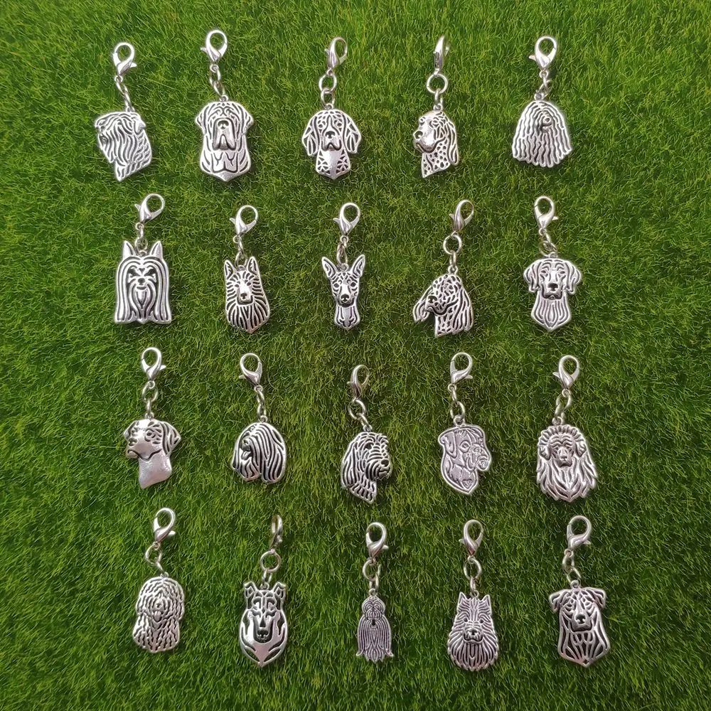 Shih Tzu Beagle Tibetan Mastiff English Setter Beauceron Dog Animal Keychain Key Ring Pet Retro Silver Plated Gift | Украшения и