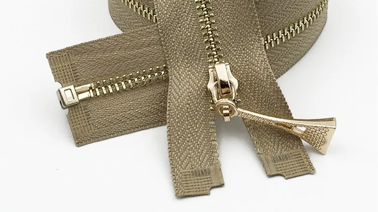 60 см металлический открытый конец молнии золотые зубы длина застежка-молния для шитье сумок пуховик юбка DIY аксессуары для одежды P102