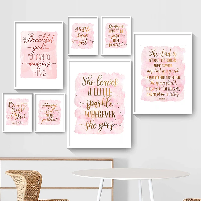 The Holy Bible Letter Quote Wall Art Poster Print Text Canvas Painting Nordic Wall Pictures Decorazione Home Living Room Decor