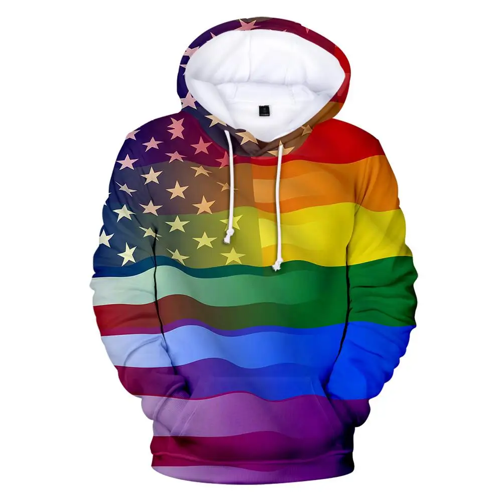 ЛГБТ флаг 3D толстовки для лесбиянок геи ЛГБТ логотип худи | AliExpress