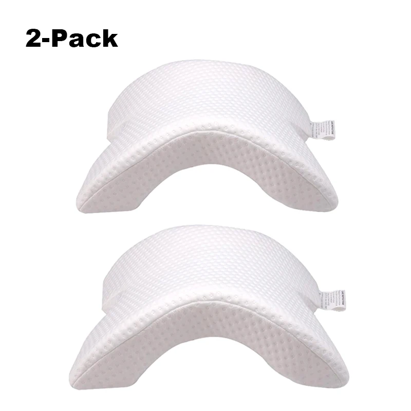 2pack Многофункциональная изогнутая медленная подушка из пены с эффектом памяти, подушка против давления для рук, подушка для здоровья шеи, домашняя шелковая подушка для пары - Цвет: 2pack