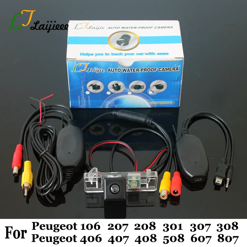 

Car Reverse Camera For Peugeot 106 207 208 301 307 308 406 407 408 508 607 807 / HD CCD Night Vision Wireless Auto Backup Camera