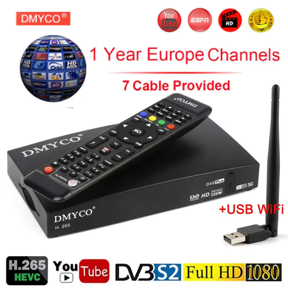 

DVB-S2 D4S Plus Satellite Receiver Digital TV Decoder Webtv Biss Key Slot Same OPENBOX V8S LNB TV Tuner 1080p Satellite Receptor
