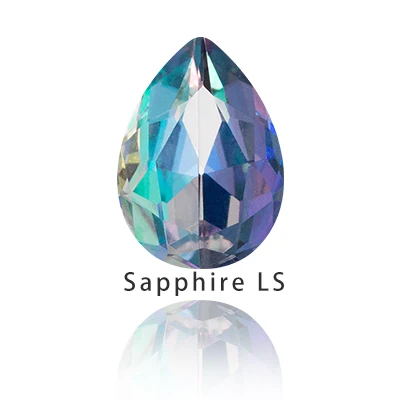 Сияющий цвет LS Crystal AB Drop Point back K9 стеклянные стразы для рукоделия камни одежда ювелирные изделия из бисера украшения - Цвет: sapphire LS