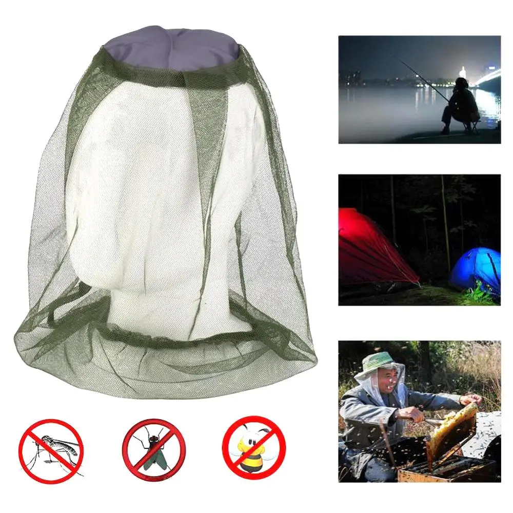 

ew Outdoor Fishing Cap Midge Mosquito Insect Hat Fishing Hat Bug Mesh Head Net Face Protector Travel Camping Cap Hats