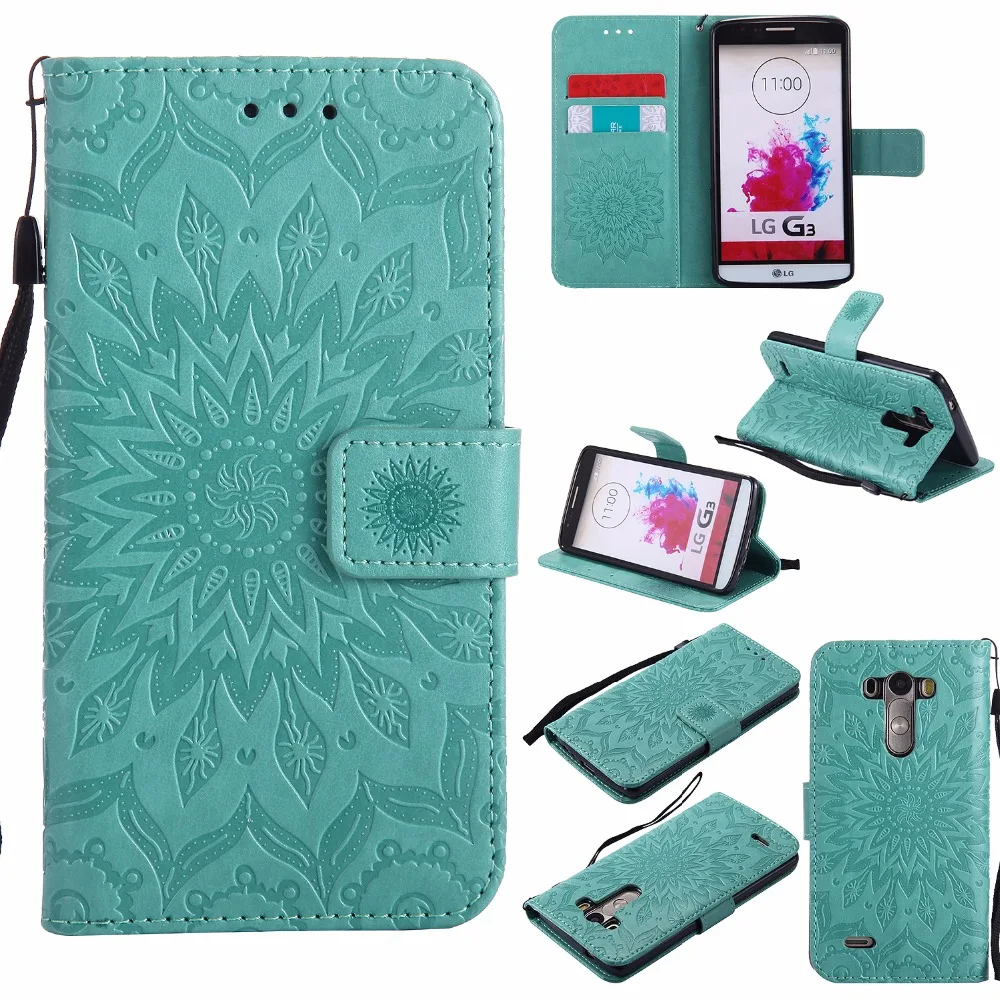 Рельефный флип-чехол для coque LG G3 D830 D831 флип-чехол для fundas LG G3 D850 D855 чехол 5,5 дюймов+ держатели для карт