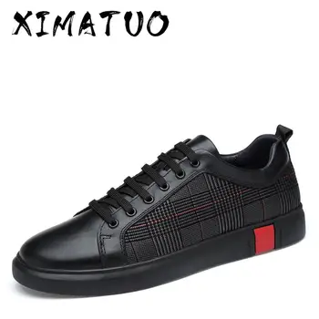 

Genuine Cow Leather Men Shoes Fashion Handmade Top Quality Men Flats Male Casual Shoes Zapatos Hombre Lace-Up Black Size 36-46