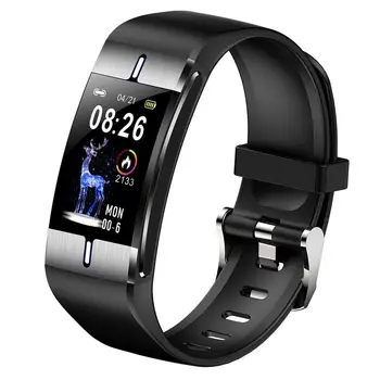 

Health Monitor Smart Watch Temperature Measurement Bracelet Hot E66 Smart Color Screen Bracelet ECG + PPG Test Bracelet