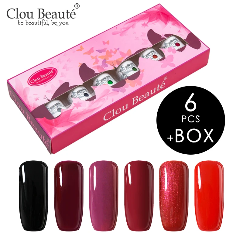 Clou Beaute набор Подарочная коробка из 6 штук Гель-лак для ногтей 85 цветов для ногтей замачиваемый УФ светодиодный маникюрный лак Vernis полуперманентный - Цвет: ZH29