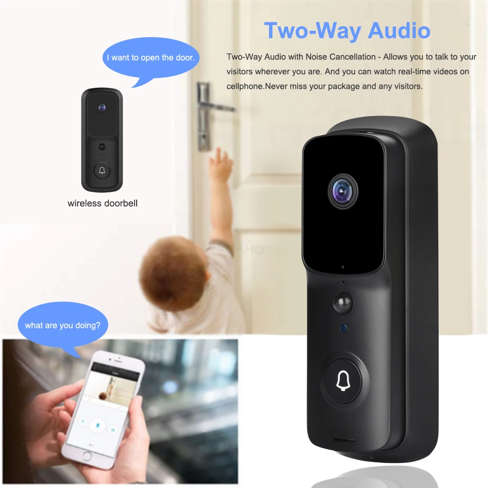 HISMAHO 1080P HD видео дверной звонок умный дом Wi-Fi видео домофон IP домофон для квартиры беспроводная камера безопасности