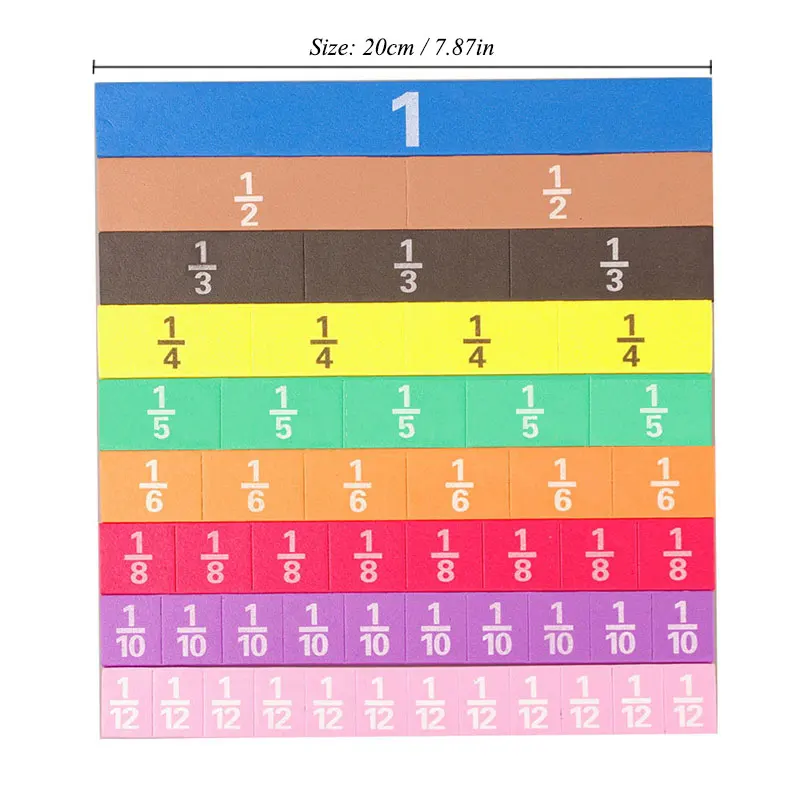 Children Early Learning Toys Learning  Fraction Arithmetic Fridge Magnet Toy With Magnetic Math Score Learning Educational Toys 3