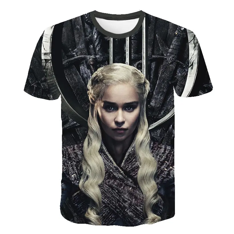 

Cersei Lannister Game Of Thrones Tees House Of Stark T Shirt Man's Latest Clothes Awesome T-Shirts Crew Neck Hip Hop Tee shirt