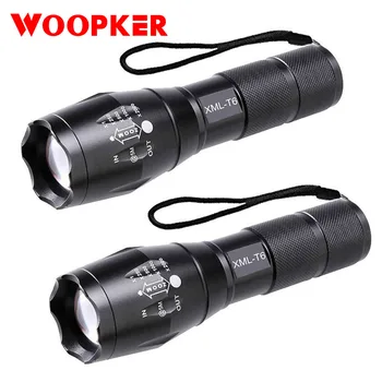 

Led flashlight Ultra Bright torch L2/V6 Camping light 5 switch Mode waterproof Zoomable Bicycle Light use 18650 battery