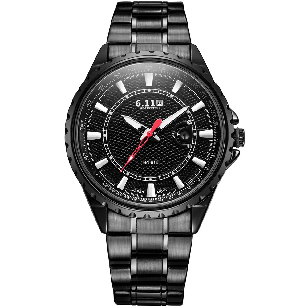 

6.11 Watch Light Kinetic Energy Watch Quartz Watch Opto-electronic Watch Steel Band Waterproof with Calendar Light Kinetic Energ