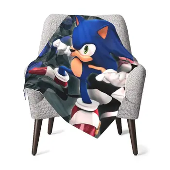 

Luxury Soft Shaggy Throw Blanket Plush Bed Cover Blanket Night Sonic Boys Fluffy Faux Fur Bedding Couch Sofa Decorative Children