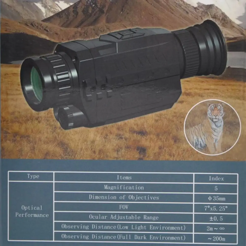 

Five-fold Digital Night Vision Hunting Patrol All-Black Infrared Night Vision