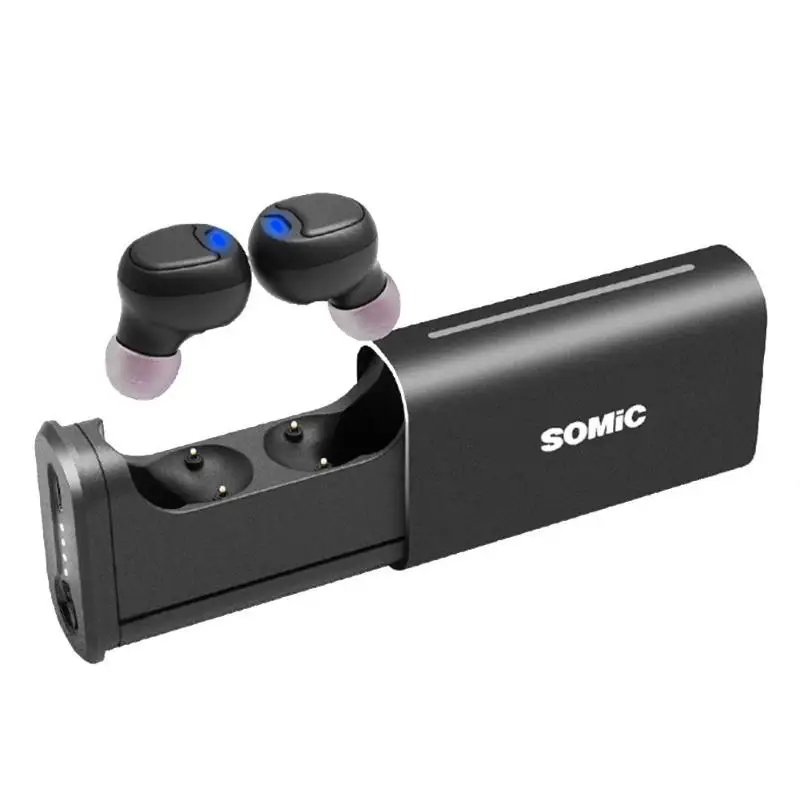 

SOMIC W20 Wireless Bluetooth 5.0 IPX5 Waterproof Earphone w/ Charging Box