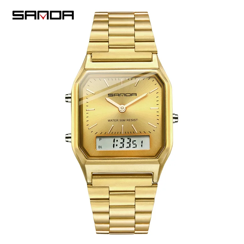 Sanda Watch Men Sports Digital Watches Electronic Mens Quartz Watches Top Brand Waterproof Wrist Watch For Men Relogio Masculino