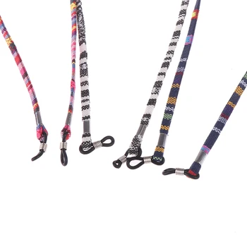 

1/5PCS 5mm Wide Retro Eyeglass Neck String Cord Sunglasses Cotton Retainer Strap Eyewear Lanyard Holder With Good Silicone Loop