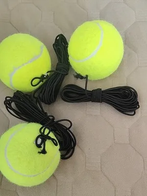 Suzakoo three pcs tennis balls with rope for fixed rebound trainer practice