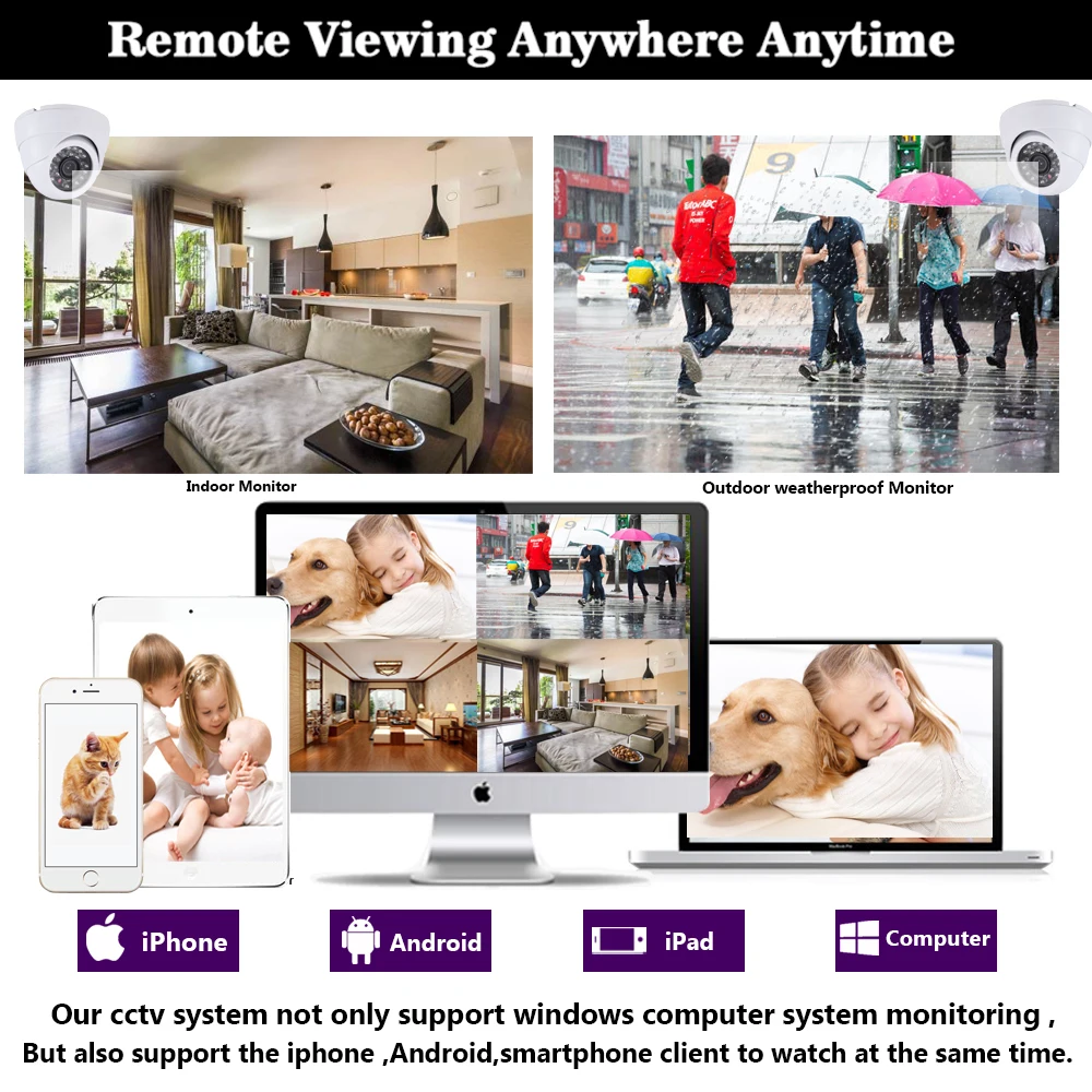 NIVISION 8CH DVR 5.0MP CCTV система видео рекордер 8 шт 5MP купольная Домашняя безопасность Водонепроницаемая камера ночного видения комплекты видеонаблюдения