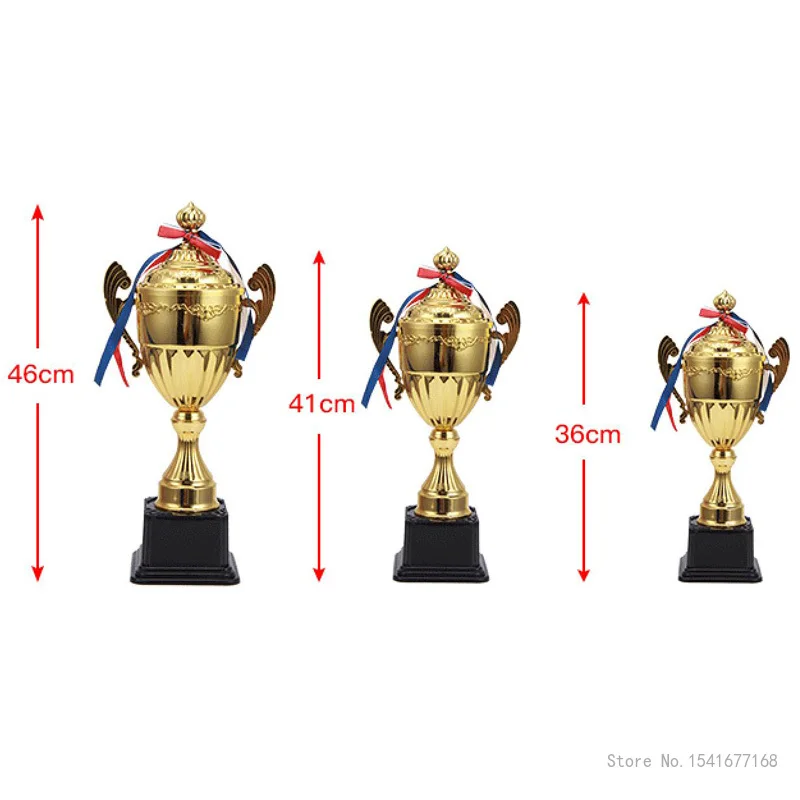 Commercial Covered Metal Trophy Universal Trophies  Souvenir Cup Customizable Reward Home Decor Gold, Silver, Bronze, Medal 1Pc