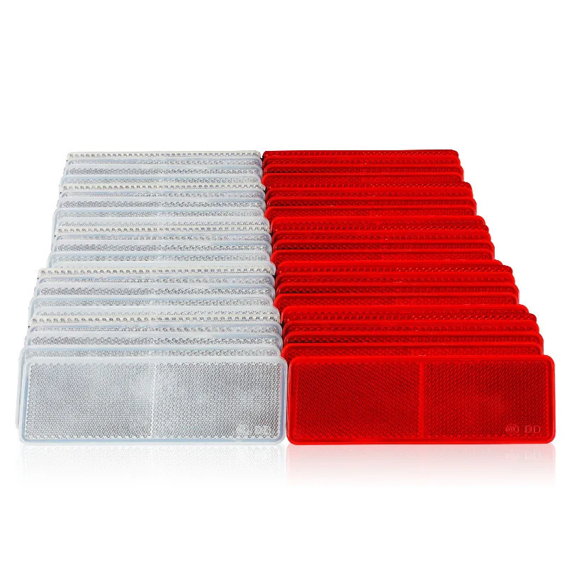 

10pcs Universal Car Reflective strip Red White Sticker Decorative Warning tape decals for Truck Auto Night Driving Safety Secure