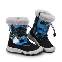 Лыжная обувь для девочек и мальчиков; зимняя уличная спортивная водонепроницаемая флисовая зимняя обувь; нескользящая теплая обувь для катания на лыжах и сноуборде; детская Лыжная Экипировка