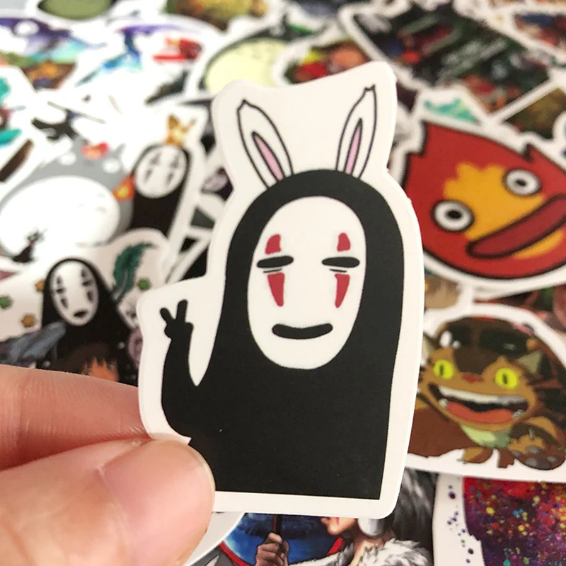 50 шт. Miyazaki аниме Хаяо наклейки s Мой сосед Тоторо/Унесенные спиралью для велосипеда стикеры ноутбук электроскутер гитарная наклейка