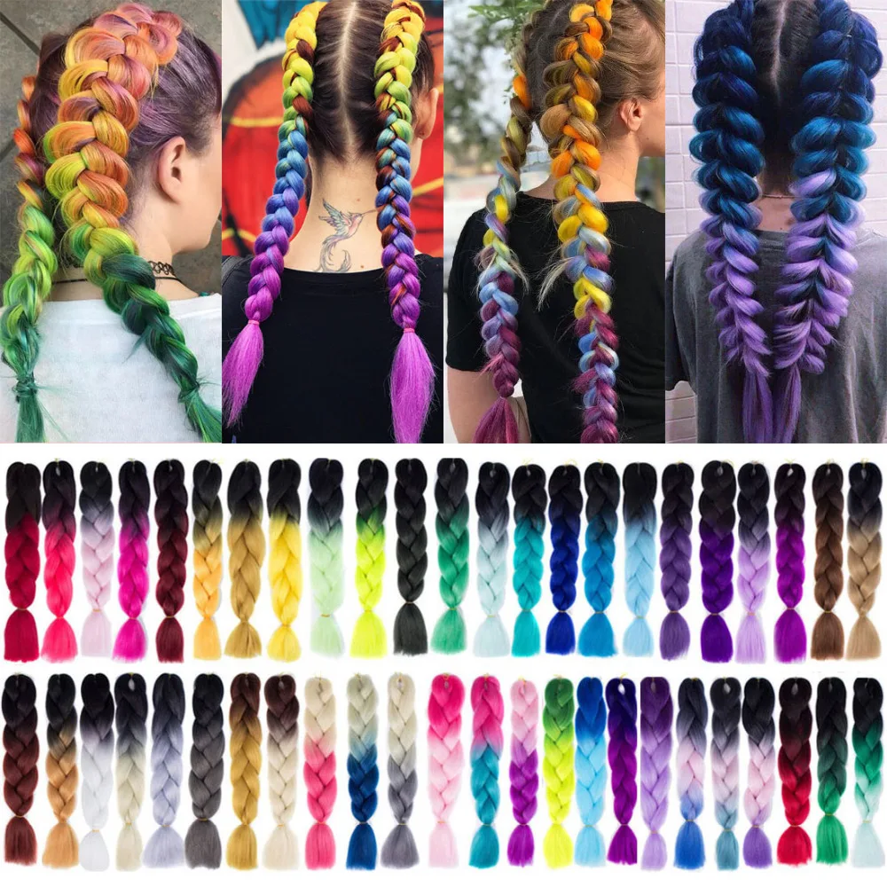 Beyond beauty Ombre Jumbo косички синтетические косички волосы крючком 100 цветов доступны 100 г наращивание волос