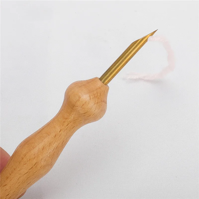 Волшебная ручка для вышивания, набор нитевдевателей для валяния, деревянная ручка для коврика, пряжа, ручка для вышивания ниток, инструменты для самостоятельной сборки